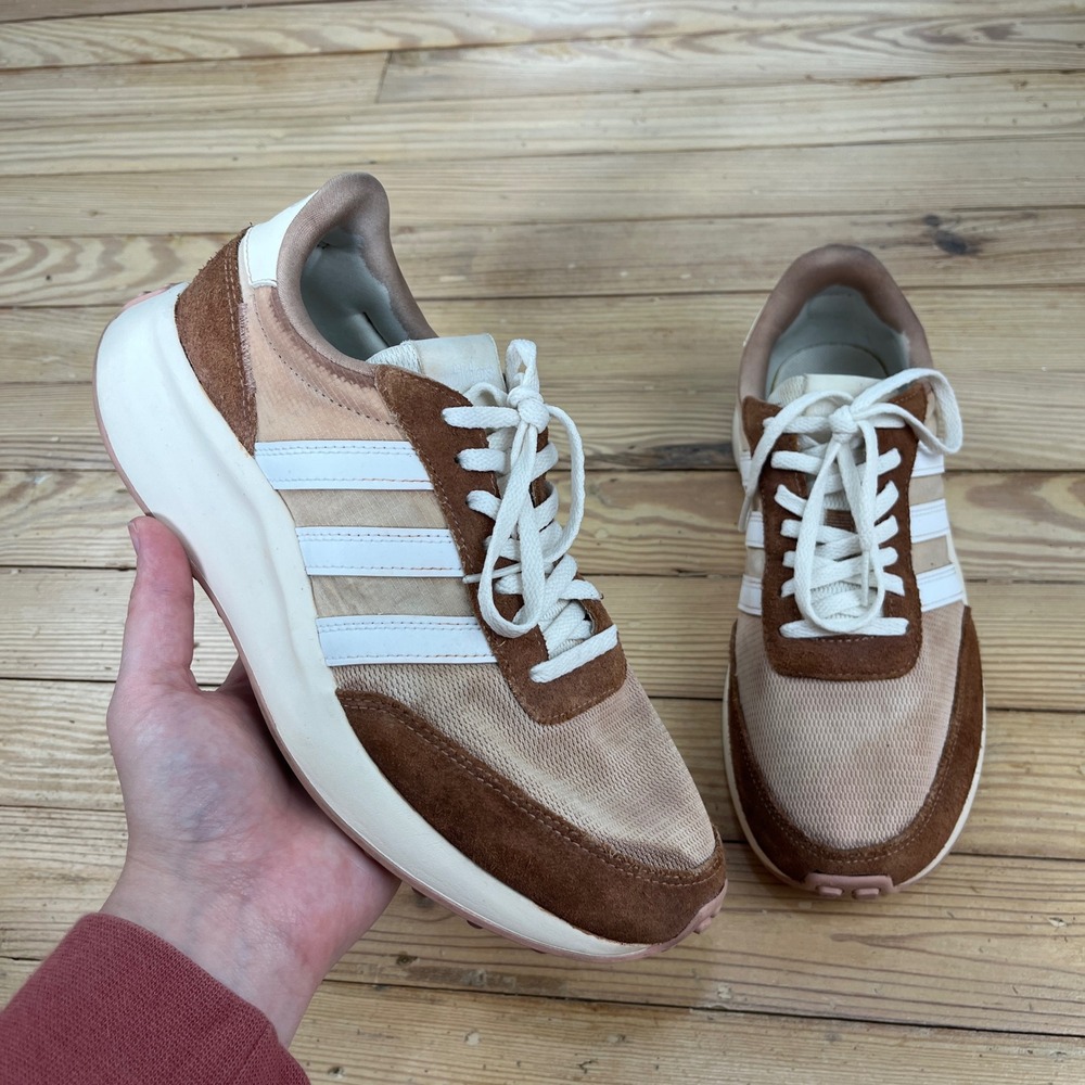 Adidas F90 Womens Sneakers Brown Tan Suede Mesh Retro Running Shoe Size 7 custom